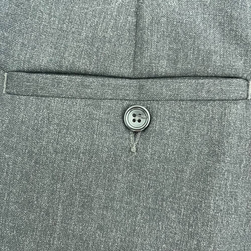 Joseph & Feiss Gold Mens 44 Gray Wool Dress Pants Pleated Front Cuffed Hem Comfy - Picture 5 of 11